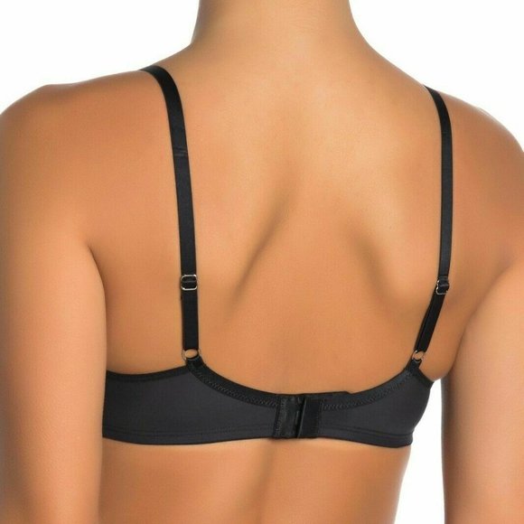 NWT HANRO Smooth Illusion Spacer T-Shirt Underwire Bra in Black - Picture 2 of 10